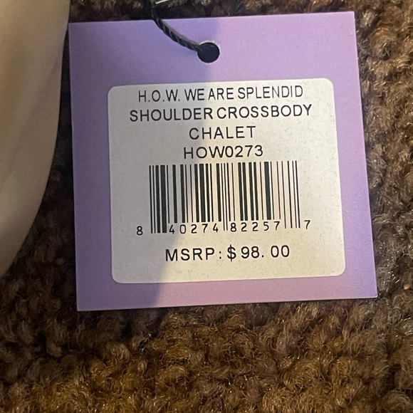 House of Want We are splendid Beige shoulder Crossbody w/ Built in Wallet H.O.W - Picture 3 of 11